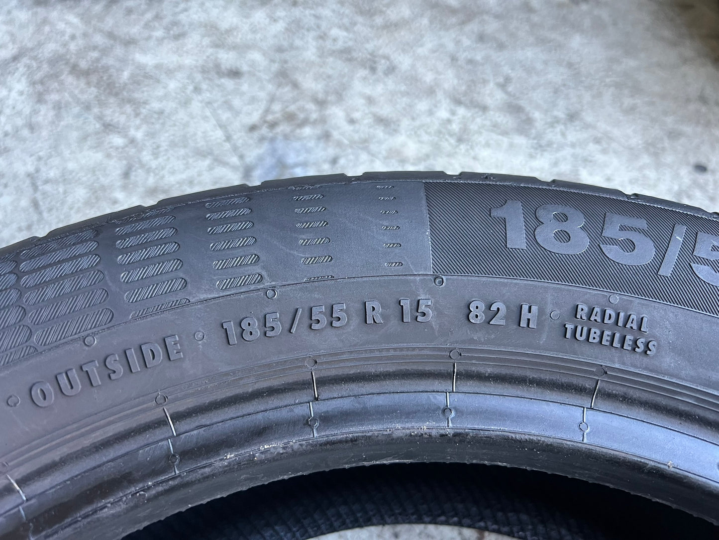 Usato: 4 Gomme 185/55R15 82H Continental estive 85% residui